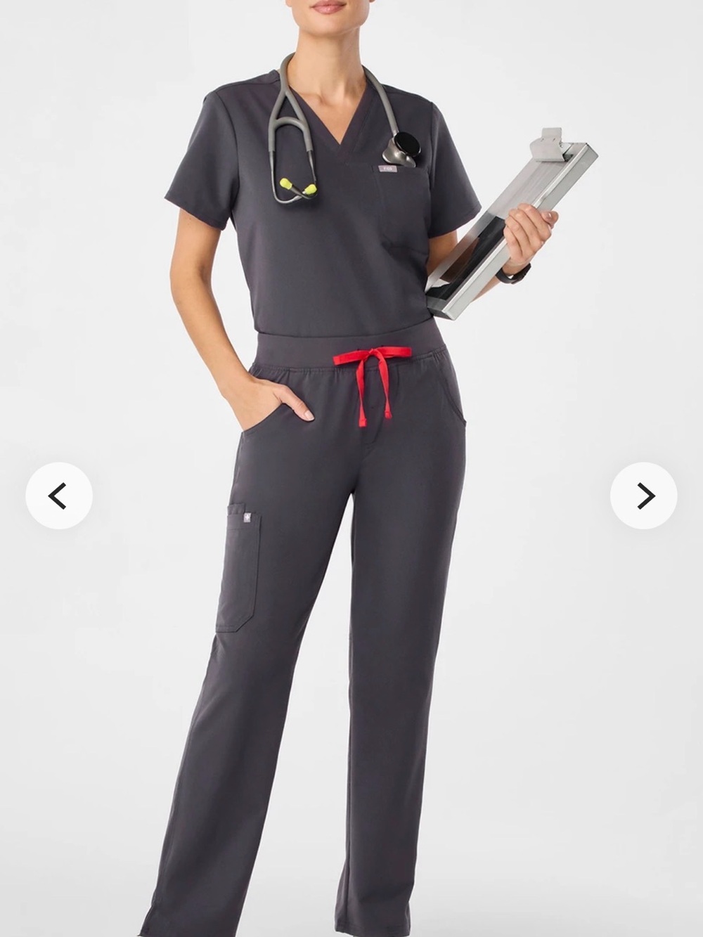 Fig charcoal kade scrub pants